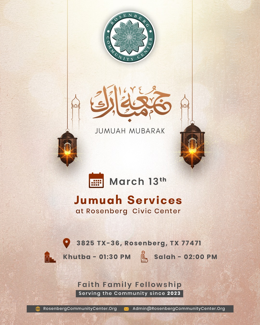 Jumuah Prayer @ Rosenberg Civic Center